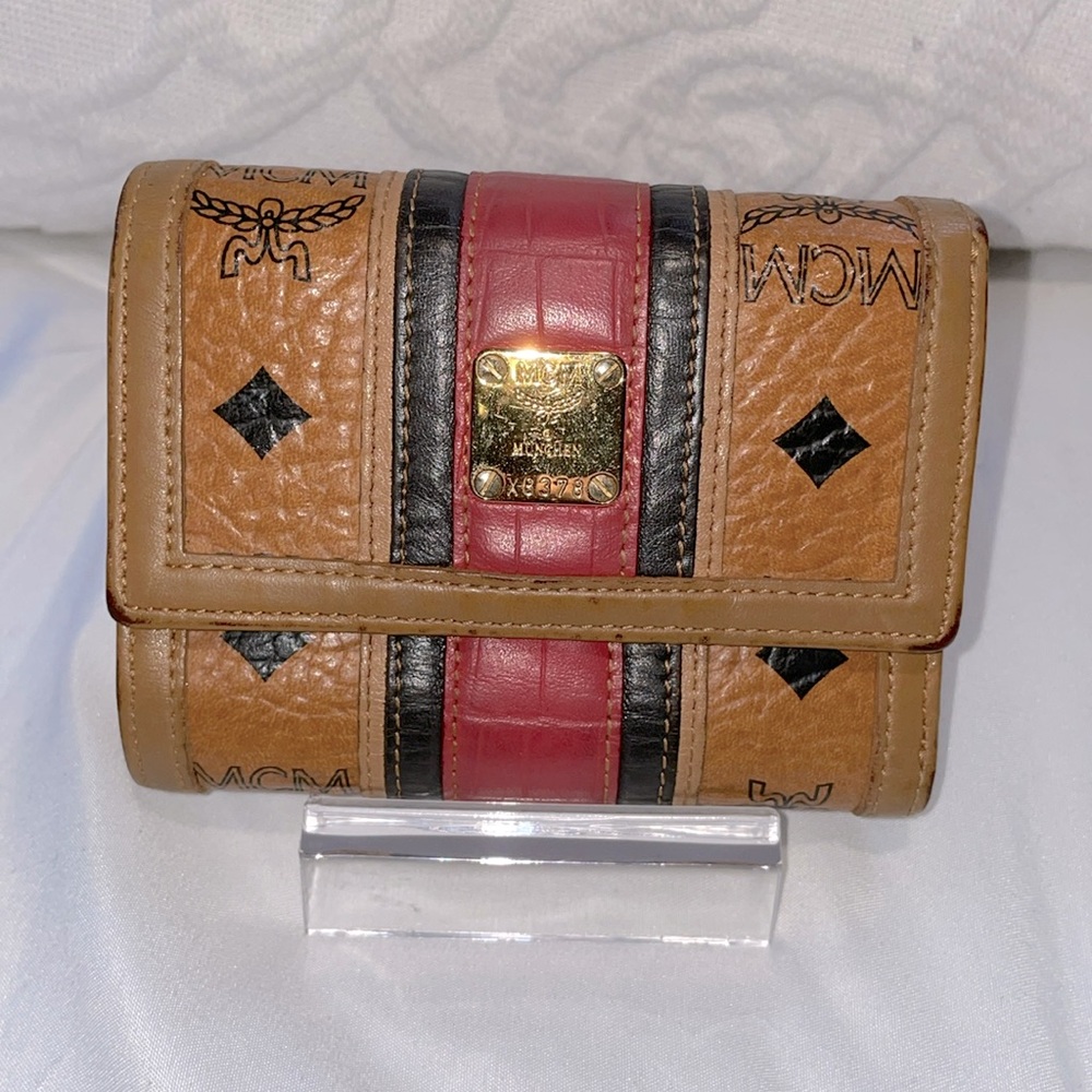 MCM Visetos Short Trifold Wallet